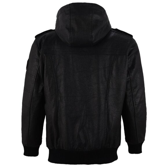 AMJ Lloyd Stylish Black Diamond Original Cowhide Leather Jacket - Picture 11 of 11